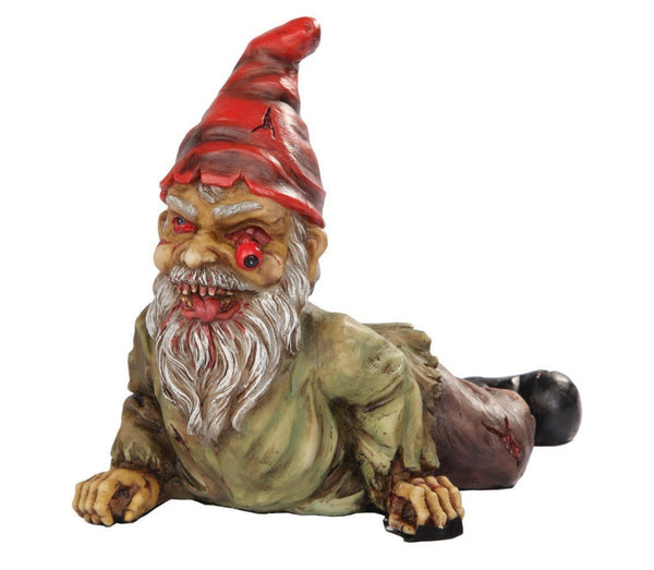 7-Inch Resin Scary Crawling Zombie Garden Gnome Décor Figurine