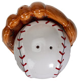 PACIFIC GIFTWARE Baseball Caught in a Mitt You're OUT Ceramic Salt and Pepper Shakers Set