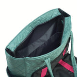 Quilted Shoulder Beauty Bag With Brush Storage Pocket Ideal for Cosmetic Bottles Brushes