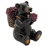 PACIFIC GIFTWARE Animal World Black Bear Berry Picking Farmer Resin Figurine Home Decor