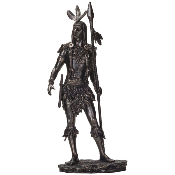 PACIFIC GIFTWARE American Indian Warrior with Spear 19.75 inches tall