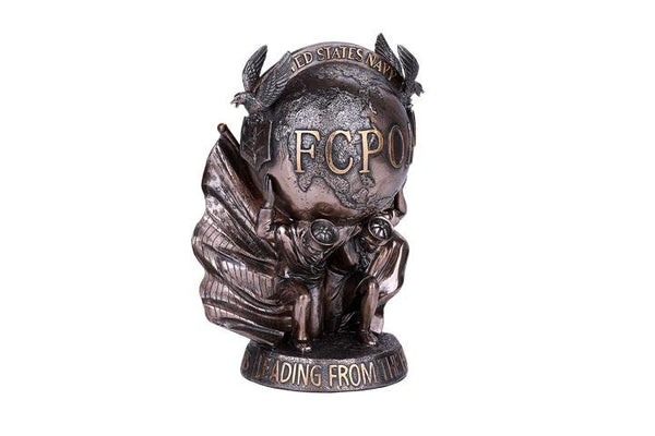 PACIFIC GIFTWARE 8" Navy FCPOA First Class Petty Officer Association Cast Resin Bronze Finish Figurine