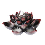 PACIFIC GIFTWARE Meditation Use Auspicious Lotus Shape Back Flow Cone Incense Burner Holder...