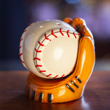 PACIFIC GIFTWARE Baseball Caught in a Mitt You're OUT Ceramic Salt and Pepper Shakers Set