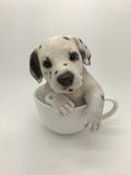 PACIFIC GIFTWARE Adorable Teacup Pet Pals Puppy Collectible Figurine 5.75 Inches -Dalmatian