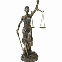 PACIFIC GIFTWARE La Justica with Scales and Sword Resin Statue Figurine