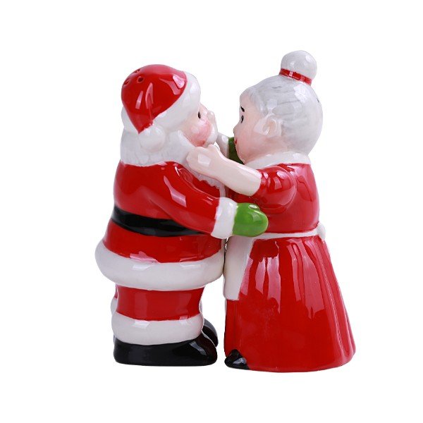 PACIFIC GIFTWARE Santa and Mrs Claus Hugging Salt and Pepper Shakers