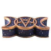 PACIFIC GIFTWARE Triple Moon Resin Jewelry Decorative Box