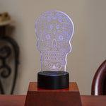 PACIFIC GIFTWARE LED Light 3D Day of The Dead Floral Decorative Sign Panel Home Decor