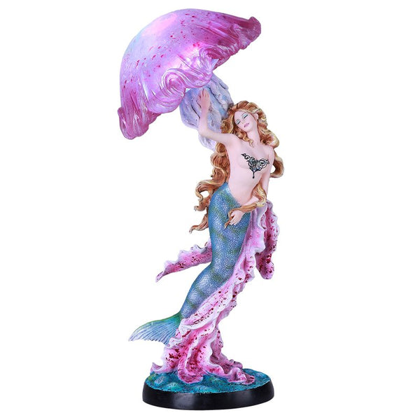 PACIFIC GIFTWARE Princess Mermaid with Jellyfish Figurine Lamp