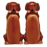 PACIFIC GIFTWARE Hot Inch Dog in Bun 3 Inch Ceramic Magnetic Salt and Pepper Shaker Set Fun Novelty Gift