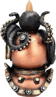 7" Kraken on Divers Helmet Backflow Incense Burner Resin Figurine