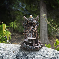 Greenman Backflow Cone Incense Burner Holder Resin Figurine