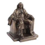 PACIFIC GIFTWARE 7.5 Inch Benjamin Franklin Figurine Statue Sitting in Chair Knickknack