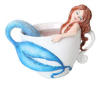 Amy Brown Art Original Collection Relaxing Mermaid in White Coffee Cup Statue Figurine Relaxing Mermaid in White Coffee Cup Statue Figurine