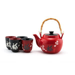 JAPAN COLLECTION Good Fortune Tea Pot with 4 Cups Set