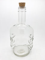 PACIFIC GIFTWARE Novelty Glass Skull Face Decanter 30oz Vodka Wine Bottle