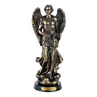 PACIFIC GIFTWARE St. Gabriel Archangel Messenger from God Figurine 8 Inch Tall Wooden Base with Brass Name Plate