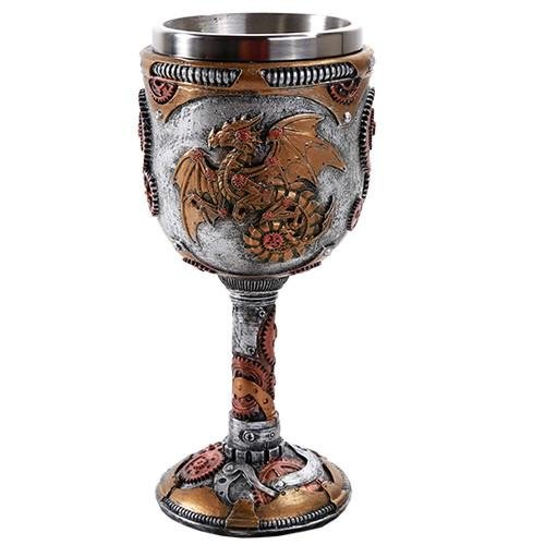PACIFIC GIFTWARE Steampunk Mechanical Gearwork Dragon Wine Goblet Decor Gift