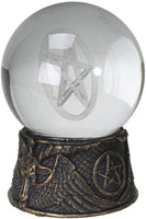 BOTEGA EXCLUSIVE Baphomet Star LED 3D Engraving Pentagram Clear Crystal Ball