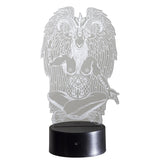 PACIFIC GIFTWARE LED Light 3D Goat Winged Baphomet Solve Coagula Decorative Sign Home Decor