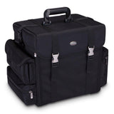 Professional Makeup Cosmetic Carry Case w/ Removable Organizer Drawers and Brush Holder Soft-sided Nylon Fabric