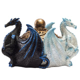 PACIFIC GIFTWARE Fantasy Celtic Knotwork Dual Yin Yang Dragons Decorative Trinket Jewelry Box Figurine 5.75" long