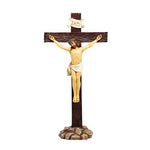 PACIFIC GIFTWARE 6 Inch Jesus on Crucifix Resin Standing Religious Statue Figurine