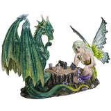 PACIFIC GIFTWARE FairyTate Fairy vs. Dragon Chess War Game Resin Figurine Statue