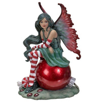 Amy Brown Art "Waiting for Santa" Christmas Fairy Collection Resin Figurine Home Decor