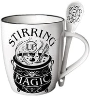 ALCHEMY OF ENGLAND Stirring Up Magic Spells Tea Coffee Mug & Spoon Set Witches Brew