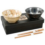 JAPAN COLLECTION Cherry Blossom Bowl 2 pcs Set with Chopsticks Made in Japan