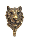 PACIFIC GIFTWARE Wild Animal Head Single Wall Hook Hanger Animal Shape Rustic Faux Bronze Decorative Wall Sculpture (Tiger)