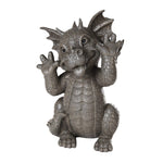 PACIFIC GIFTWARE Garden Dragon Taunting Dragon Garden Display Decorative Accent Sculpture Stone Finish 10 Inch Tall