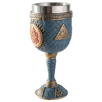 PACIFIC GIFTWARE Masonic Square and Compasses Goblet with Removeable Inner