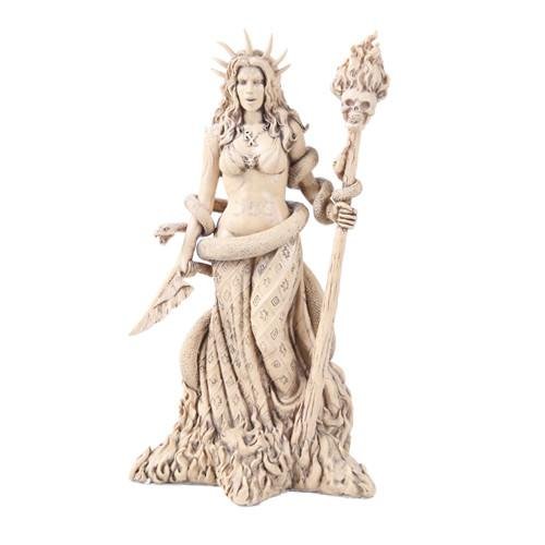 Greek Goddess White Sorceress Witchcraft Hecate Figurine Hekate Necromancy Deity Magic Powerful Pagan Witch Statue