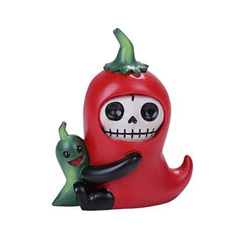 SUMMIT COLLECTION Furrybones Chilito Signature Skeleton in Hot Chili Pepper Costume with Small Pepper Friend