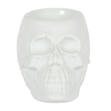 Pacific Giftware White Skull Aromatherapy Oil Burner Wax Warmer Tealight Holder