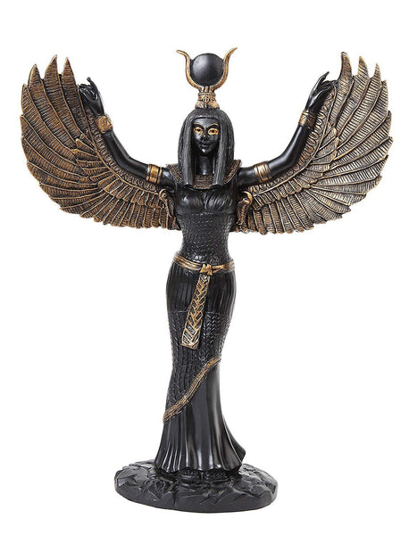 PACIFIC GIFTWARE Egyptian Isis Mythological Black Finish Statue Figurine