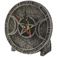 ALCHEMY ENGLAND DESIGN Wiccan Sculpture Desk Clock