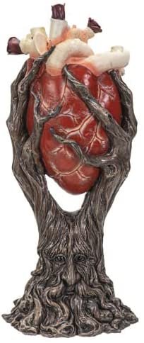 Pacific Giftware Red Anatomical Heart Tree with Greenman Trunk Statue Figurine 13.19” Tall