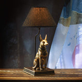 Pacific Giftware Egyptian God of Underworld Anubis Sculptural Table Lamp with Shade 18 inch Tall