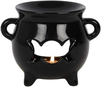 Pacific Giftware Triple Moon Goddess Cauldron Tealight Candle Ceramic Oil Burner 4” Tall