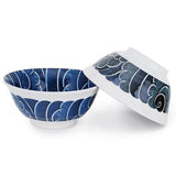 JAPAN COLLECTION 6 Inches Japanese Wave Inspired Bowls Set of 2