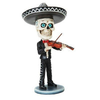PACIFIC GIFTWARE Skeleton Mariachi Violin Player Day of The Dead Bobblehead Toy