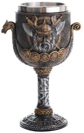 Pacific Giftware Viking Warrior Ship Ceremonial Chalice Cup 8oz Wine Goblet