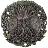 Oak Tree Greenman with Celtic Knots Circular Resin Wall Plaque Home Decor