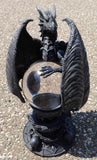 Gray Dragon on Crystal Orb Figurine