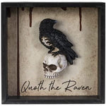 Botega Exclusive Edgar Allen Poe Inspired Quoth the Raven Wall Plaque Shadowbox with Frame 8” Tall