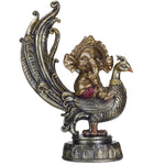PACIFIC GIFTWARE Hindu Elephant God Lord Ganesha on Peacock Lord of Success Resin Figurine Statue